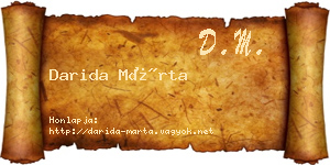 Darida Márta névjegykártya